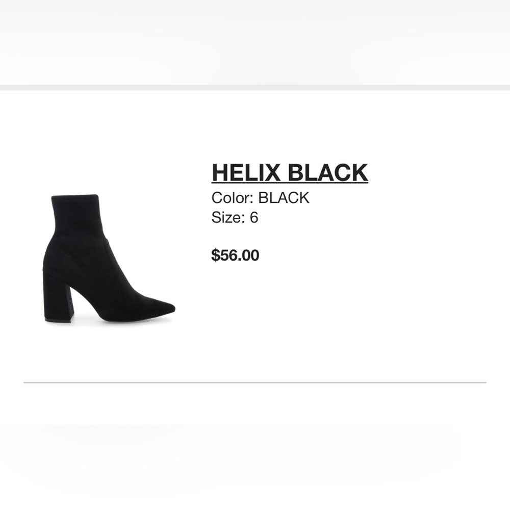 Steve Madden Helix Black Sock Bootie